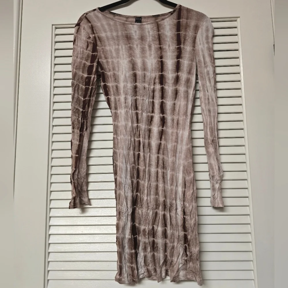 SHEIN - Tie-Dye Long-Sleeve Dress